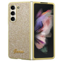 Guess GUHCZFD5HGGSHD F946 Z Fold5 gold/gold hardcase Glitter Script