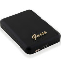 Guess Induction Powerbank 15W GUPBM5ALGSGK 5000mAh black/black MagSafe Metal Script Logo