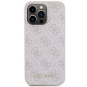 Guess GUHCP15XG4GFPI iPhone 15 Pro Max 6.7" pink/pink hard case 4G Metal Gold Logo
