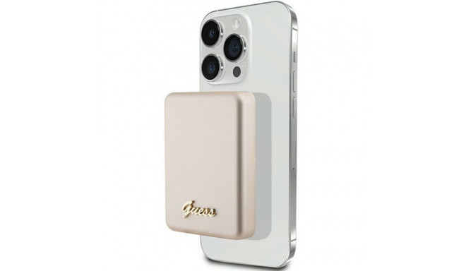 Guess Induction Powerbank 5W GUPBM3ALGSGD 3000mAh gold MagSafe Metal Script Logo