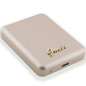 Guess Induction Powerbank 5W GUPBM3ALGSGD 3000mAh gold/gold MagSafe Metal Script Logo