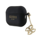 Guess GUAP2LECG4K AirPods Pro 2 (2022/2023) cover black/black Liquid Silicone Glitter Triangle Charm