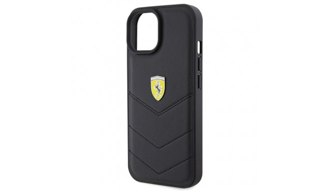 Ferrari FEHCP15SRDUK iPhone 15 / 14 / 136.1" black hardcase Quilted Metal Logo