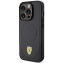 Ferrari FEHMP15LPTEK iPhone 15 Pro 6.1" black/black hardcase Carbon Metal Logo MagSafe