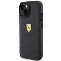 Ferrari FEHCP15SRDUK iPhone 15 / 14 / 13 6.1" black/black hardcase Quilted Metal Logo