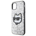 Karl Lagerfeld KLHCN61G2CPS iPhone 11 / Xr 6.1" silver/silver hardcase Glitter Choupette Patch