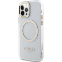 Guess GUHMP12MHTRMD iPhone 12/12 Pro 6.1" gold/gold hardcase Metal Outline Magsafe