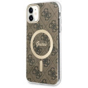 Guess GUHMN61H4STW iPhone 11 6.1" brown/brown hardcase 4G MagSafe Guess GUHMN61H4STW iPhone 11 6.1" brown/brown hardcase 4G MagSafe