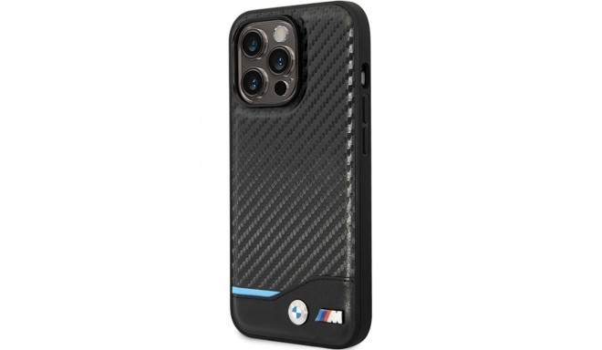 Case BMW BMHCP13X22NBCK iPhone 13 ProMax 6.7" black/black hardcase Leather Carbon