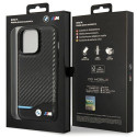 Case BMW BMHCP13X22NBCK iPhone 13 Pro Max 6.7" black/black hardcase Leather Carbon