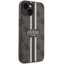Guess GUHMP14SP4RPSW iPhone 14 / 15 / 13 6.1" brown/brown hardcase 4G Printed Stripes MagSafe
