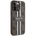 Guess GUHMP13LP4RPSW iPhone 13 Pro / 13 6.1" brown/brown hardcase 4G Printed Stripes MagSafe