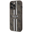 Guess GUHMP13LP4RPSW iPhone 13 Pro / 13 6.1" brown/brown hardcase 4G Printed Stripes MagSafe