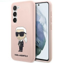Karl Lagerfeld KLHCS23SSNIKBCP S23 S911 hardcase pink/pink Silicone Ikonik Karl Lagerfeld KLHCS23SSNIKBCP S23 S911 hardcase pink/pink Silicone Ikonik