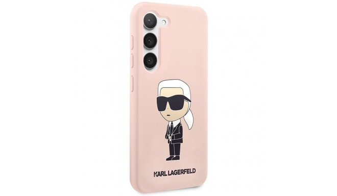 Karl Lagerfeld KLHCS23MSNIKBCP S23+ S916 kõvakate roosa silikoon Ikonik