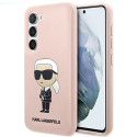 Karl Lagerfeld KLHCS23MSNIKBCP S23+ S916 hardcase pink/pink Silicone Ikonik Karl Lagerfeld KLHCS23MSNIKBCP S23+ S916 hardcase pink/pink Silicone Ikonik