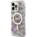 Guess GUHMP14XHCFWST iPhone 14 Pro Max 6.7" transparent hardcase Flower MagSafe Guess GUHMP14XHCFWST iPhone 14 Pro Max 6.7" transparent hardcase Flower MagSafe