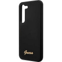 Guess GUHCS23SSLSMK S23 S911 black/black hardcase Silicone Vintage Gold Logo