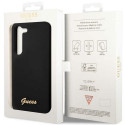Guess GUHCS23MSLSMK S23+ S916 black/black hardcase Silicone Vintage Gold Logo Guess GUHCS23MSLSMK S23+ S916 black/black hardcase Silicone Vintage Gold Logo