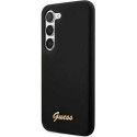 Guess GUHCS23SSLSMK S23 S911 black/black hardcase Silicone Vintage Gold Logo Guess GUHCS23SSLSMK S23 S911 black/black hardcase Silicone Vintage Gold Logo