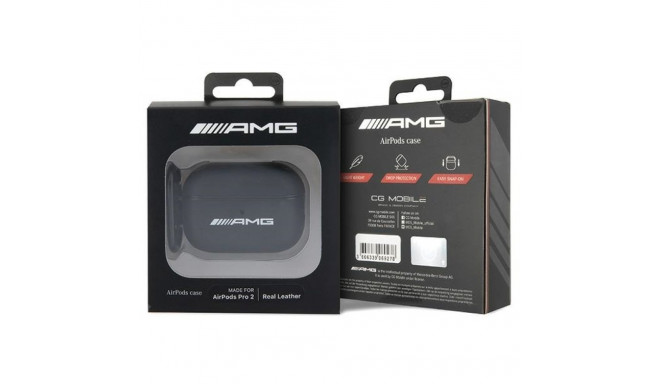 AMG AMAP2SLWK AirPods Pro 2 (2022/2023) kate must/must Nahk Valge Logo