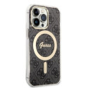 Guess GUBPP13LH4EACSK Case+ Charger Set iPhone 13 Pro black/black hard case 4G Print MagSafe