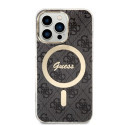 Guess GUBPP13LH4EACSK Case+ Charger Set iPhone 13 Pro black/black hard case 4G Print MagSafe
