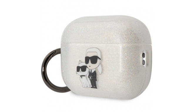 Karl Lagerfeld KLAP2HNKCTGT Airpods Pro 2 (2022/2023) cover transparent Glitter Karl&Choupette