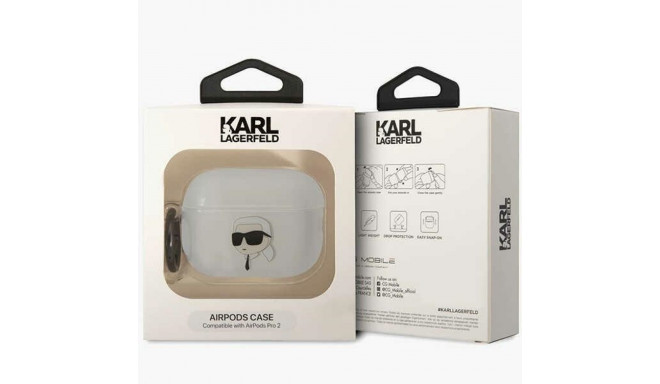 Karl Lagerfeld KLAP2HNIKTCT Airpods Pro 2 (2022/2023) cover transparent Ikonik Karl Lagerfeld