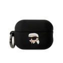 Karl Lagerfeld KLAP2RUNIKK AirPods Pro 2 (2022/2023) cover black/black Silicone Karl Head 3D