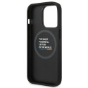 BMW BMHMP14L22PTDK iPhone 14 Pro 6.1" Case Black Leather Stamp Tricolor Magsafe