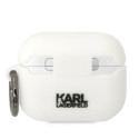 Karl Lagerfeld KLACAPSILKCW AirPods Pro cover white/white Silicone Karl & Choupette