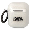 Karl Lagerfeld KLA2HNKCTGT Airpods 1/2 cover transparent Glitter Karl&Choupette