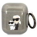 Karl Lagerfeld KLA2HNKCTGK Airpods 1/2 cover black/black Glitter Karl&Choupette