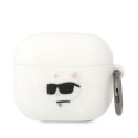 Karl Lagerfeld KLA3RUNCHH AirPods 3 cover white/white Silicone Choupette Head 3D