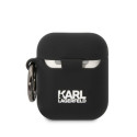 Karl Lagerfeld KLA2RUNIKK AirPods 1/2 cover black/black Silicone Karl Head 3D