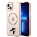 Karl Lagerfeld KLHMP14SHNKCIP iPhone 14 / 15 / 13 6.1" hardcase pink Iconic Karl&Choupette Magsafe Karl Lagerfeld KLHMP14SHNKCIP iPhone 14 / 15 / 13 6.1" hardcase pink Iconic Karl&Choupette Magsafe