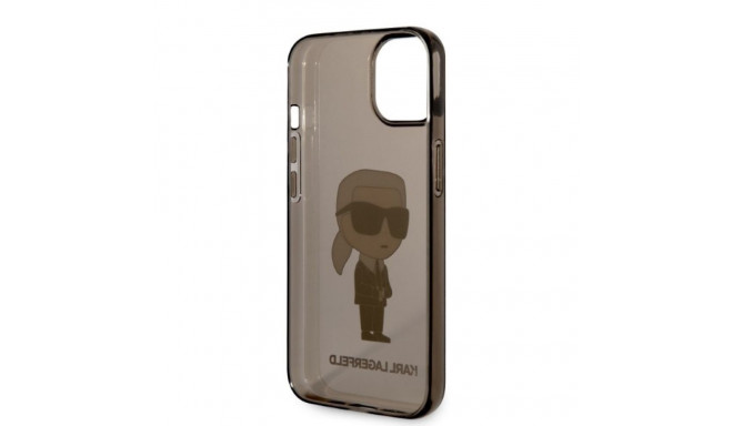 Karl Lagerfeld KLHCP14MHNIKTCK iPhone 14 Plus / 15 Plus 6.7" must kõvakaaneline Ikonik Karl Lagerf