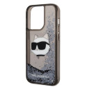 Karl Lagerfeld KLHCP14XLNCHCK iPhone 14 Pro Max 6.7" black/black hardcase Glitter Choupette Head