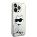 Karl Lagerfeld KLHCP14XLNCHCS iPhone 14 Pro Max 6.7" silver/silver hardcase Glitter Choupette Head Karl Lagerfeld KLHCP14XLNCHCS iPhone 14 Pro Max 6.7" silver/silver hardcase Glitter Choupette Head