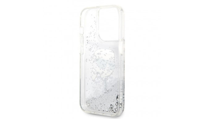 Karl Lagerfeld KLHCP14LLNKHCH iPhone 14 Pro 6.1" hõbedane kõvakaanega Glitter Karl Head