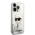 Karl Lagerfeld KLHCP14LLNKHCH iPhone 14 Pro 6.1" silver/silver hardcase Glitter Karl Head Karl Lagerfeld KLHCP14LLNKHCH iPhone 14 Pro 6.1" silver/silver hardcase Glitter Karl Head