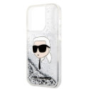 Karl Lagerfeld KLHCP14LLNKHCH iPhone 14 Pro 6.1" silver/silver hardcase Glitter Karl Head Karl Lagerfeld KLHCP14LLNKHCH iPhone 14 Pro 6.1" silver/silver hardcase Glitter Karl Head