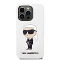 Karl Lagerfeld KLHCP14LSNIKBCH iPhone 14 Pro 6.1" hard case white/white Silicone Ikonik Karl Lagerfeld KLHCP14LSNIKBCH iPhone 14 Pro 6.1" hard case white/white Silicone Ikonik