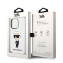 Karl Lagerfeld KLHCP14LSNIKBCH iPhone 14 Pro 6.1" hard case white/white Silicone Ikonik