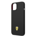 Ferrari FEHMSIP14SBK iPhone 14 / 15 / 13 6.1" black/black hardcase Silicone Metal Logo Magsafe