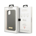 Guess GUHMP13SSPLG iPhone 13 mini 5.4" gray/gray hard case Silicone Logo Plate MagSafe Guess GUHMP13SSPLG iPhone 13 mini 5.4" gray/gray hard case Silicone Logo Plate MagSafe