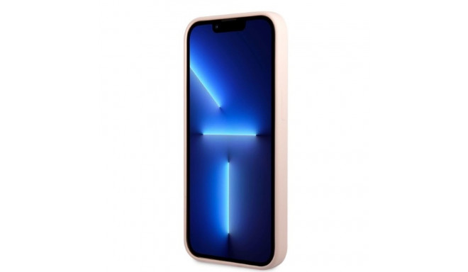 Guess GUHMP13MSBPLP iPhone 13 / 14 / 156.1" roosa kõvakaaneline silikoonist logo plaadiga MagSafe