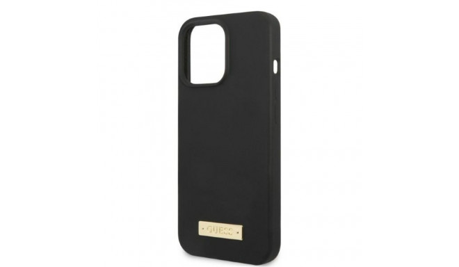 Guess GUHMP13LSPLK iPhone 13 Pro / 136.1"black hard case Silicone Logo Plate MagSafe