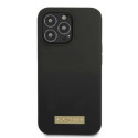 Guess GUHMP13LSPLK iPhone 13 Pro / 13 6.1" black/black hard case Silicone Logo Plate MagSafe